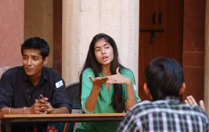 Participants in preliminary rounds for Debate Competition.