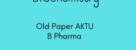 Biochemistry Previous Year Paper AKTU